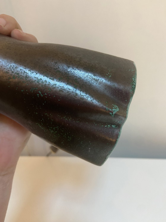 Image 1 of Lampe aus schwarz glasierter Keramik in Form einer Frau Jacques Blin zugeschrieben