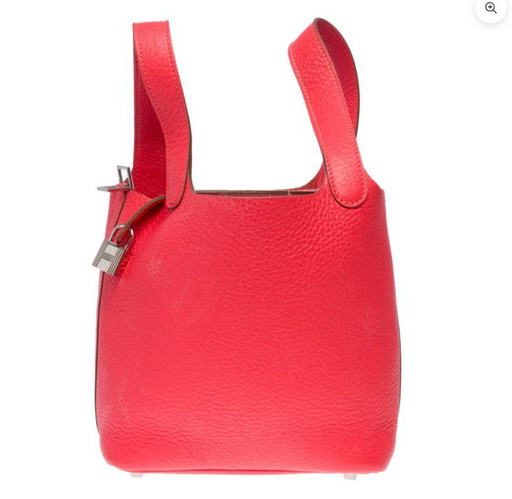 Borsa HERMES Picotin in cuoio rosa - 1013515^5