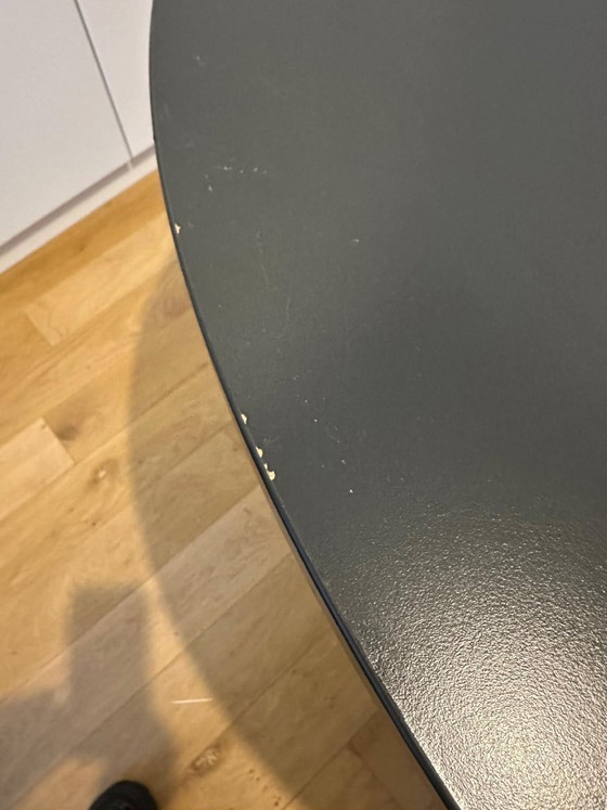 Tavolo da Pranzo Rotondo | Piano Nero | Base Cromata – Tavoli da pranzo, Chrome, Wood (photo 3 of 5)