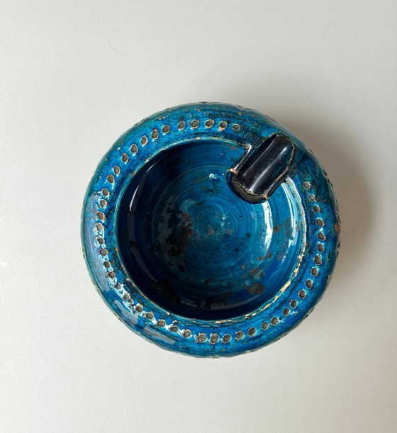 Image 1 of Vintage Ashtray • Rimini Blue • Ceramic • Aldo Londi • Bitossi • 1950