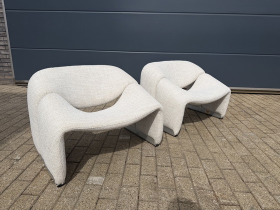 Image 1 of 2x poltrone Artifort F598 Groovy in ottime condizioni!! 10/10Pierre Paulin