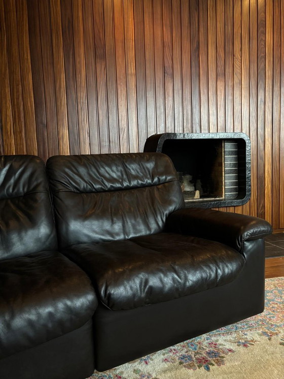 Image 1 of 2x De Sede DS66 Leather two-seater black-brown