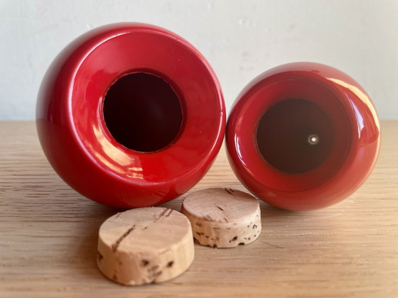 Image 1 of Laurids Lonborg peper- en zoutstrooiers uit het ruimtetijdperk, Denemarken, jaren 60.