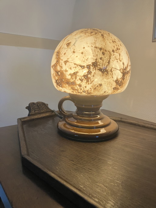 PAN Ceramic Marbled Table Lamp – tafellampen, Glass