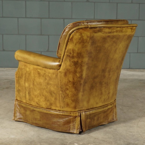 Image 1 of Set di poltrone Chesterfield vintage – pelle verde – anni '70