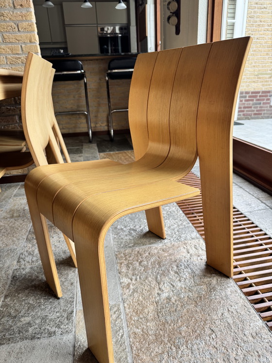 Image 1 of 6 Gijs Bekker strip chairs + strip dining table