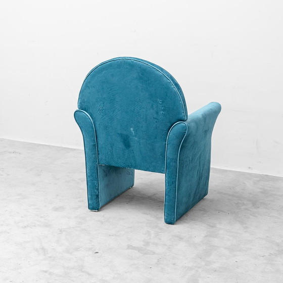 Coppia di poltrone vintage in velluto blu anni ’70 modernariato – Velvet (photo 10 of 10)