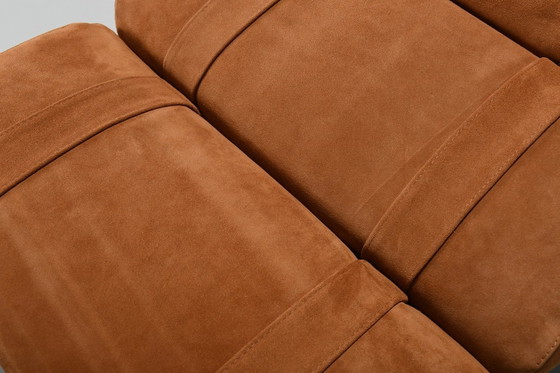 Image 1 of Impresionantes tumbonas de ante y cromo, Francia, años 70