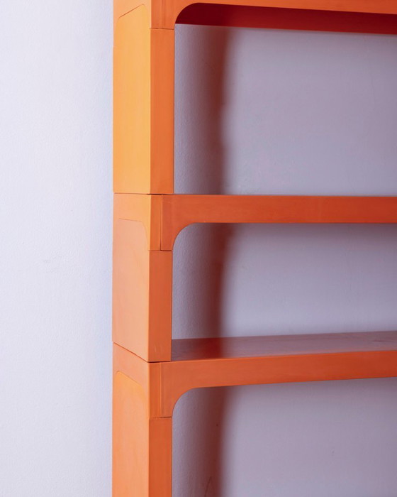 Image 1 of Bibliothèque d'angle vintage en plastique des années 1970, conçue par Olaf Von Bohr pour Kartell