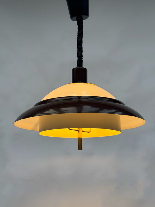 Suspension vintage Dijkstra en forme d'OVNI | Style moderne du milieu du siècle | Ère spatiale | Années 1970