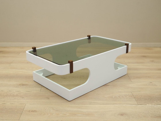 Image 1 of Glazen salontafel, Italiaans design, jaren 70, vervaardigd in Italië.