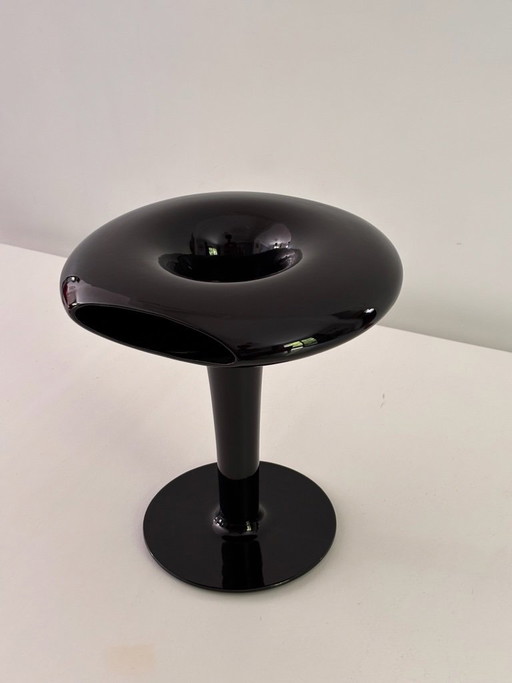 Marc Newson Sci-Fi Vase for Cor Unum, 1993, Black Glazed Ceramic, Signed, Rare