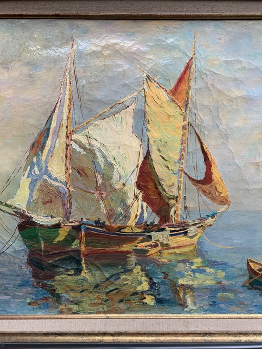 Seascape. In the style of impressionism. – schilderijen tekeningen, Canvas (photo 2 of 7)