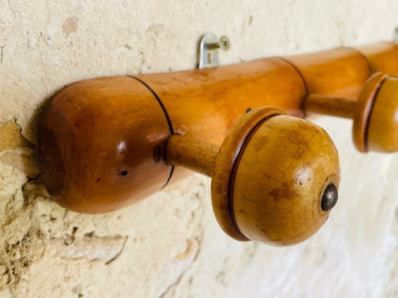 Image 1 of Mid-Century Faux Bambus Wandhalterung Garderobe