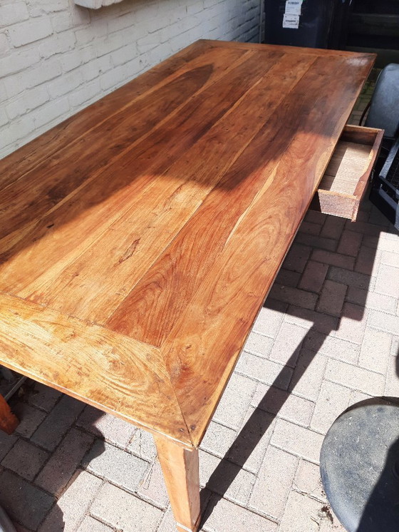 Image 1 of Antique Walnut Farmhouse Dining Table