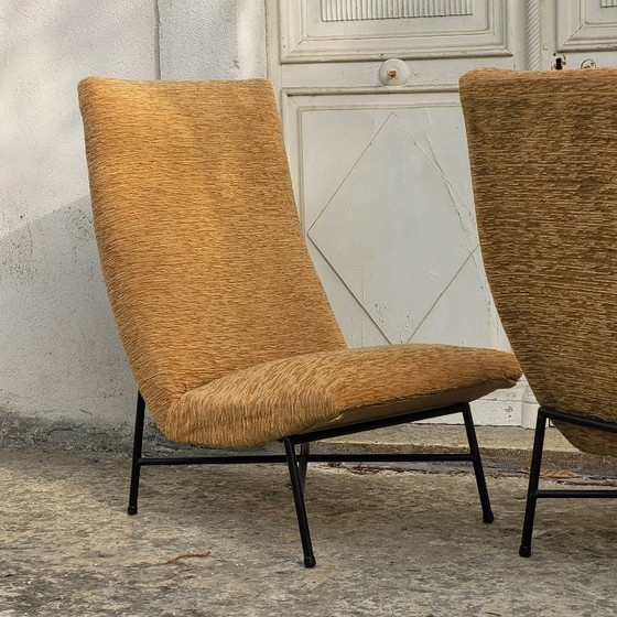 Image 1 of Een paar Geneviève Dangles fauteuils voor Burov