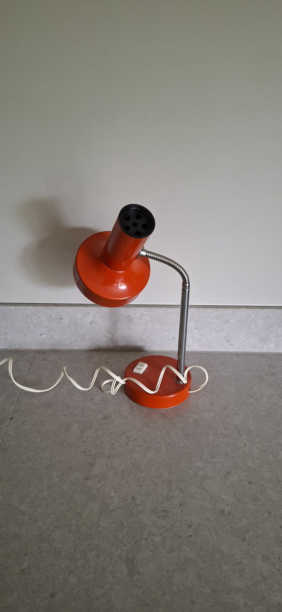Vintage Massive Desk Lamp 1970s – Orange Space Age – Table lamps, Metal (photo 10 of 10)