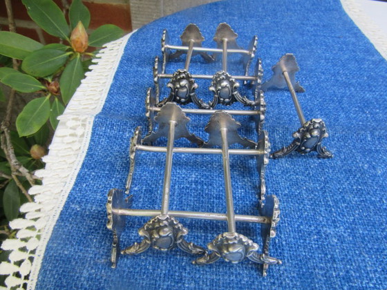 Image 1 of Boland Belgium 12 silver plated knife rests cutlery rests art nouveau style 