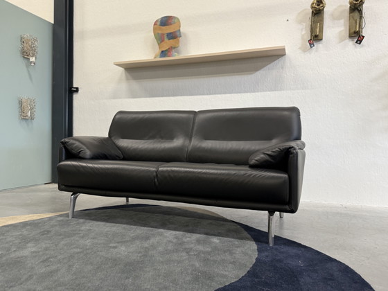 Image 1 of Leolux Bora Balanza Sofa high 2.5 Seater black leather