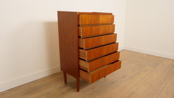Image 1 of Vintage Deense ladekast | Teak | 6 lades | 114 cm
