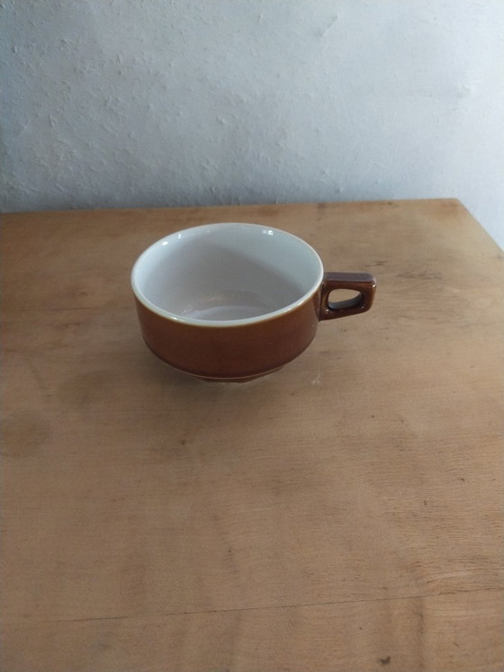 Image 1 of Set van zes bistrokopjes in Apilco-stijl