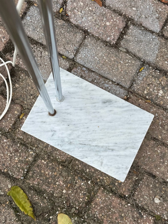 Vintage Goffredo Reggiani Italian design arc lamp, Floor lights, Chrome, Marble, Grey (photo 8 of 14)