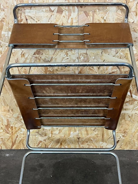 Image 1 of 60's 70's Acier Daim Chaise Vintage Giovanni Carini Planula Libellula