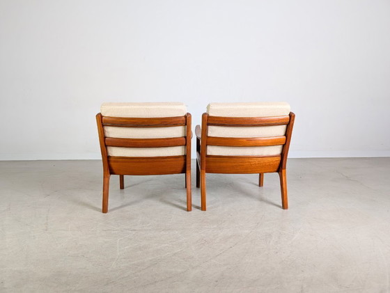 Image 1 of Set van 2 midcentury fauteuils France & Søn Ole Wanscher Senator easy