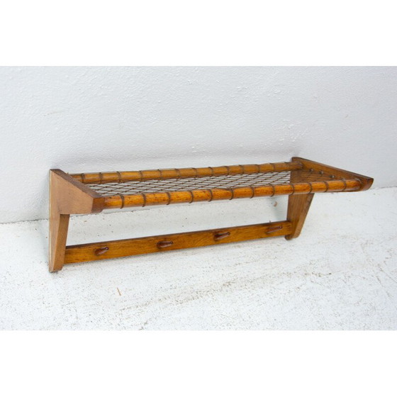 Image 1 of Vintage beech wood wall shelf by Krásná Jizba, Czech 1960