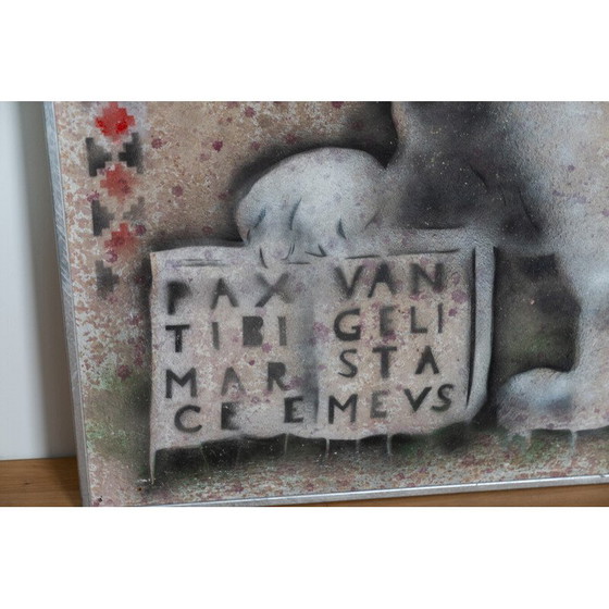 Image 1 of Pair of vintage paintings "lions of Venice" by Gio Magri, Italy 1970