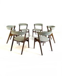 6x sedia da fuoco modello vintage n. 68, Andersstrup Møbelfabrik '60