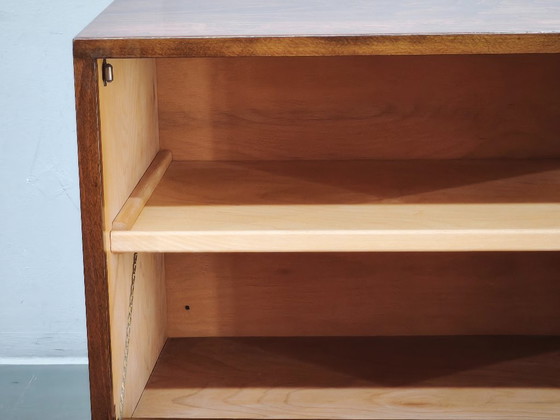 1960s Danish Modern Beech Wood Bar Cabinet with Tambour Door, Chest of drawers, Brown (photo 9 of 16)