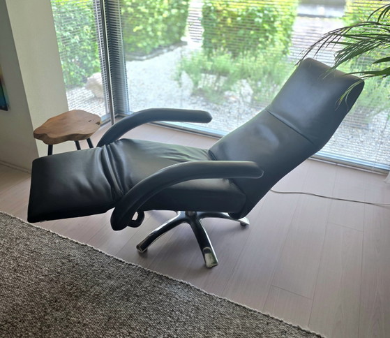 Jori Yoga Recliner Multi Move Black Leather – Adjustable recliner chair, Metal (photo 4 of 5)
