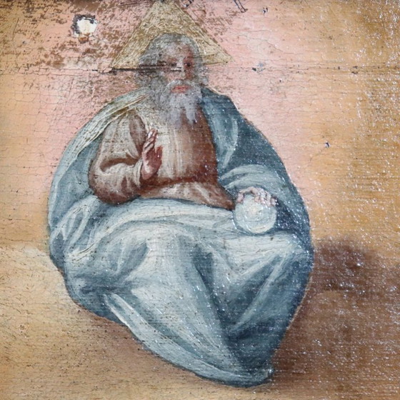Image 1 of La Anunciación, Italia, siglo XVII, pintura al óleo antigua sobre lienzo.