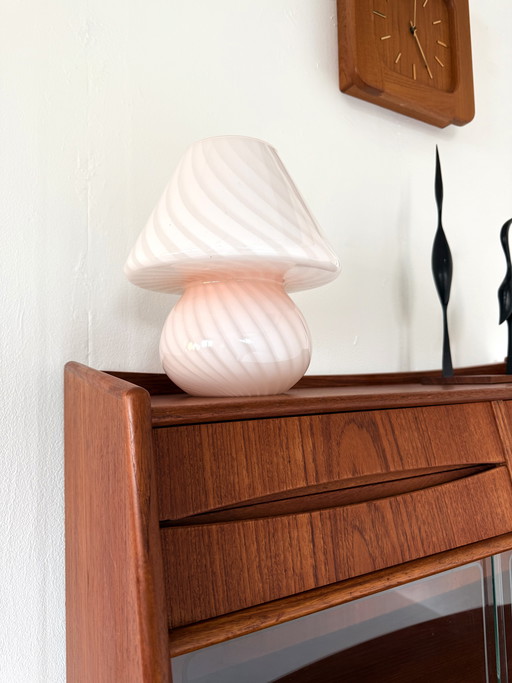 Vintage Murano glass swirl mushroom lamp '70s