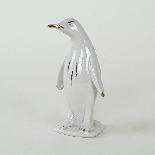 Porcelain penguin figurine, Italian design, 1970s, made in Italy