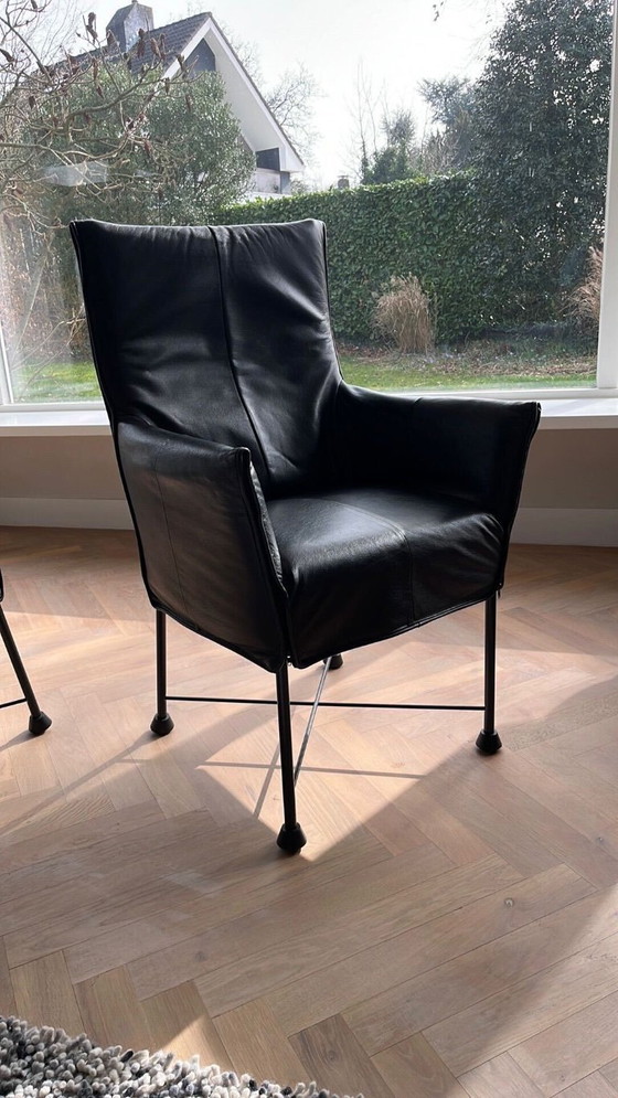 Image 1 of Montis Chaplin - Leren Design Stoelen - Gerard Van Den Berg - 3 Stuks