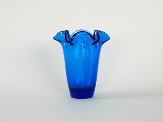 Image 1 of Cobalt glass vase, Danish design, 1970s, made in Denmark