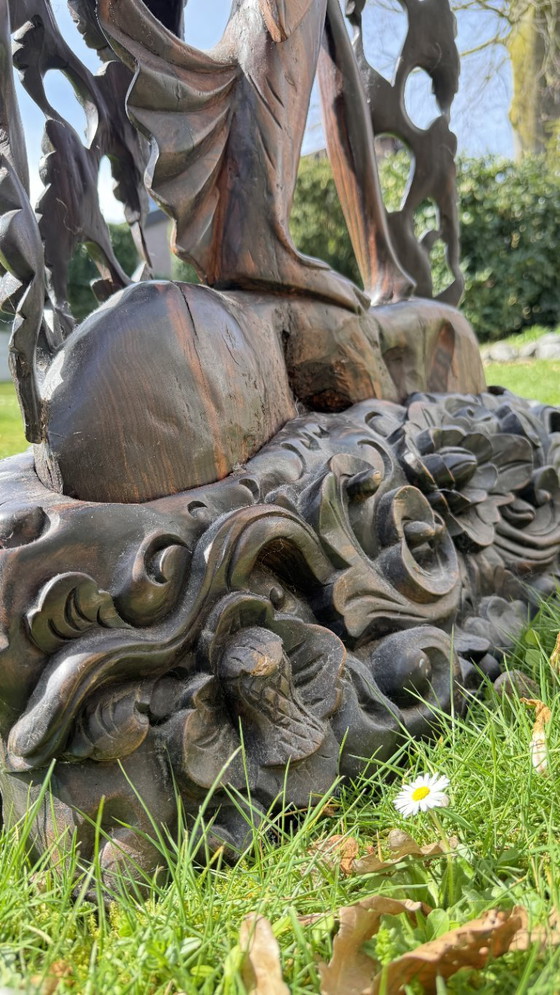 Image 1 of Monumental Balinese Coromandel Statue – 137 cm – Pita Maha Style