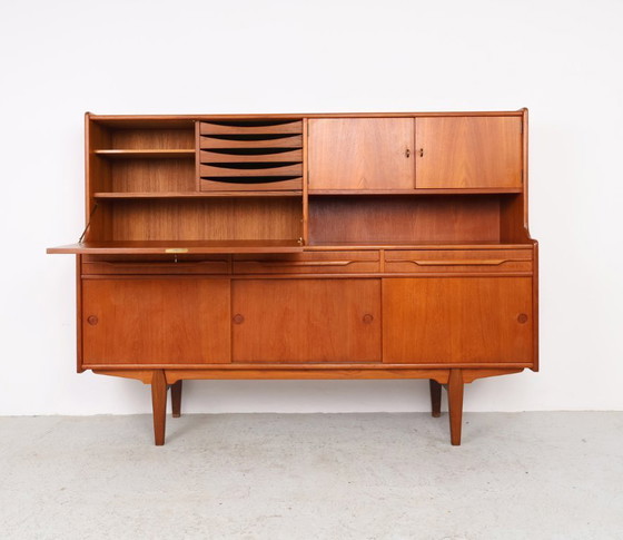 Image 1 of Vintage teak highboard, Denmark 1960s