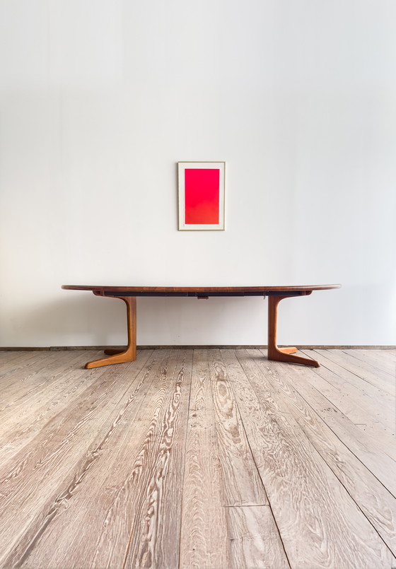 Image 1 of Large Mid Century Modern Danish Oval Dining Table in Teakwood