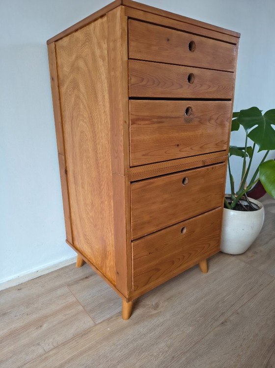 Cassettiera vintage in pino (5 cassetti) – Scandinava – Cassettiere, Legno (photo 5 of 7)