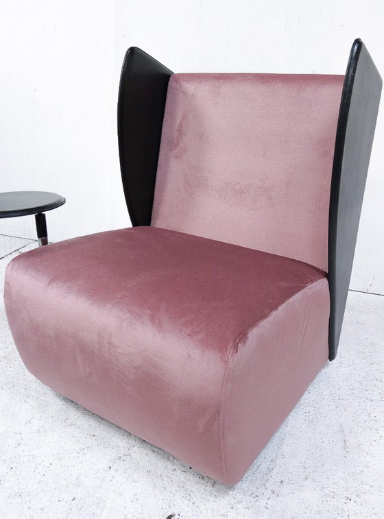Image 1 of Memphis Lounge-Sessel mit Tisch – Mandelli & Selva für Salmistraro, 1980er Jahre