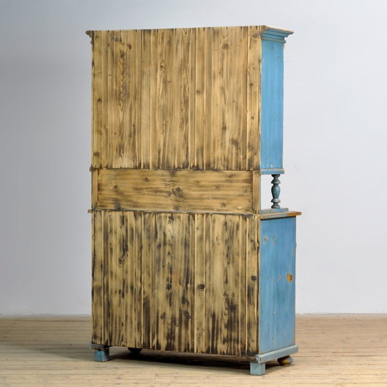 Image 1 of Solid Pine Kitchen Cupboard, 1900s