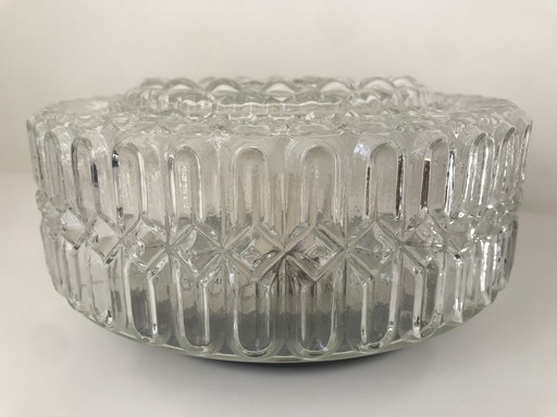 Vintage Glas-Deckenleuchte / Deckenleuchte Rund Massiv