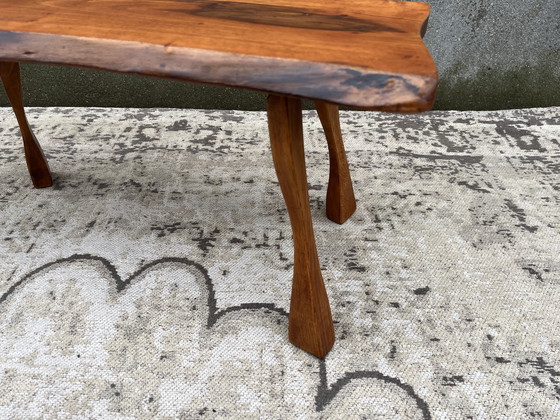 Image 1 of Vintage brutalist tree trunk side table