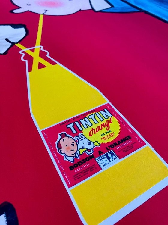„Tim und Struppi Orange“ Illustration für eine Limonade von Savignac nach Hergé – Poster 100 x 70 cm – Paper (photo 9 of 10)
