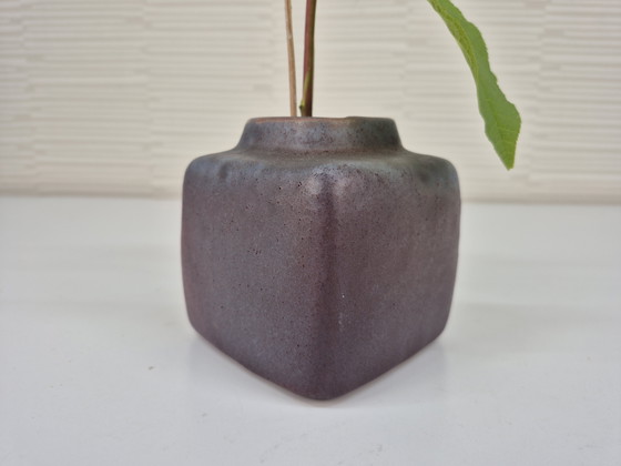 Image 1 of Chimney vase. Vintage block vase/ikebana.
