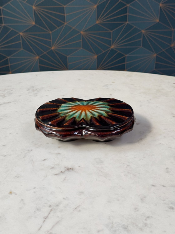 Image 1 of Thulin, Bélgica, década de 1930, caja con tapa Art Déco, modelo 783, esmalte: Vulcan