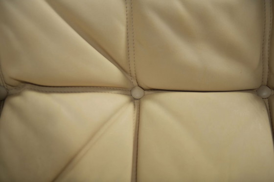 Image 1 of Kashima lounge chair in original leather by Michel Ducaroy - Ligne Roset 1980